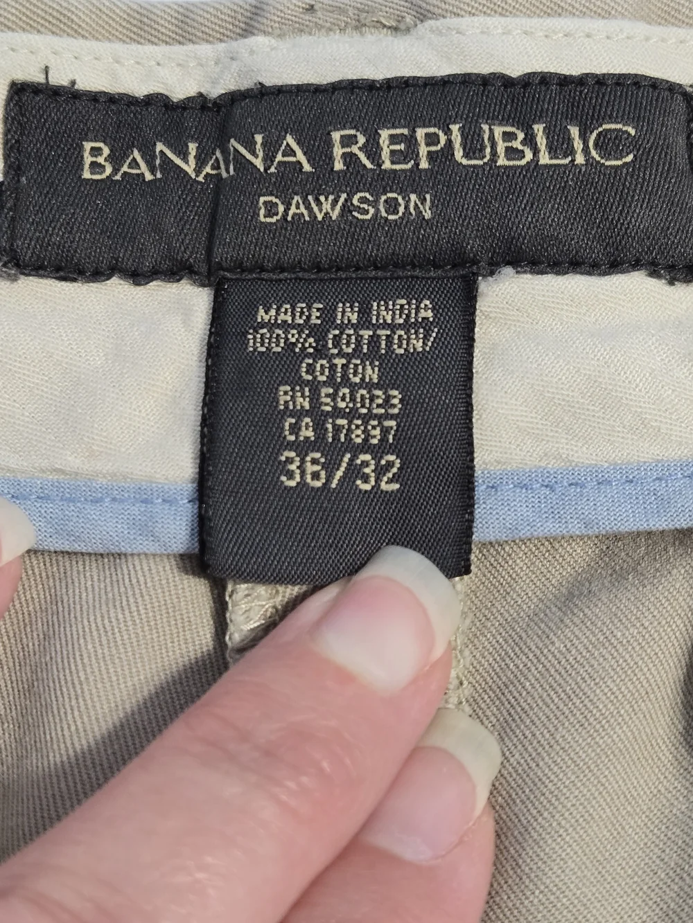 Banana Republic Dawson Khaki Chino Pants Men's 36x32 Straight Leg Cotton